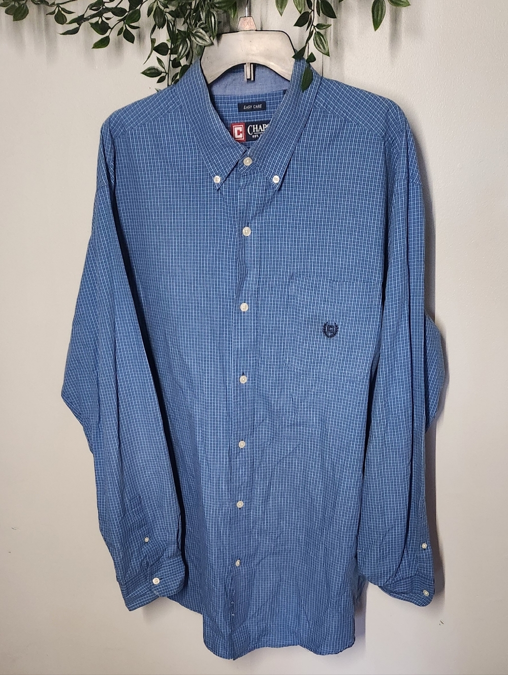 Chaps Gingham Button-Down Easy Care Shirt